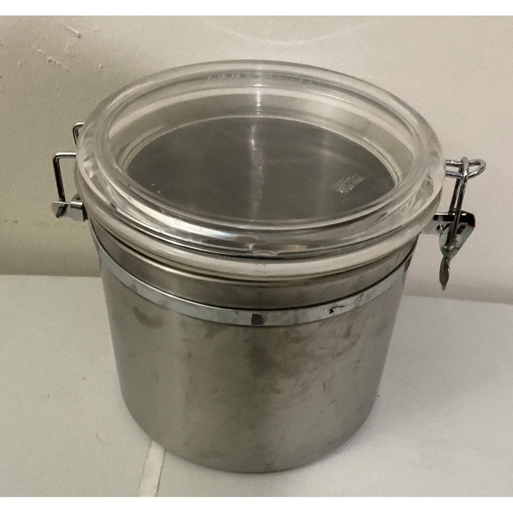 Stainless Steel Airtight Storage Canister with Clear Lid
